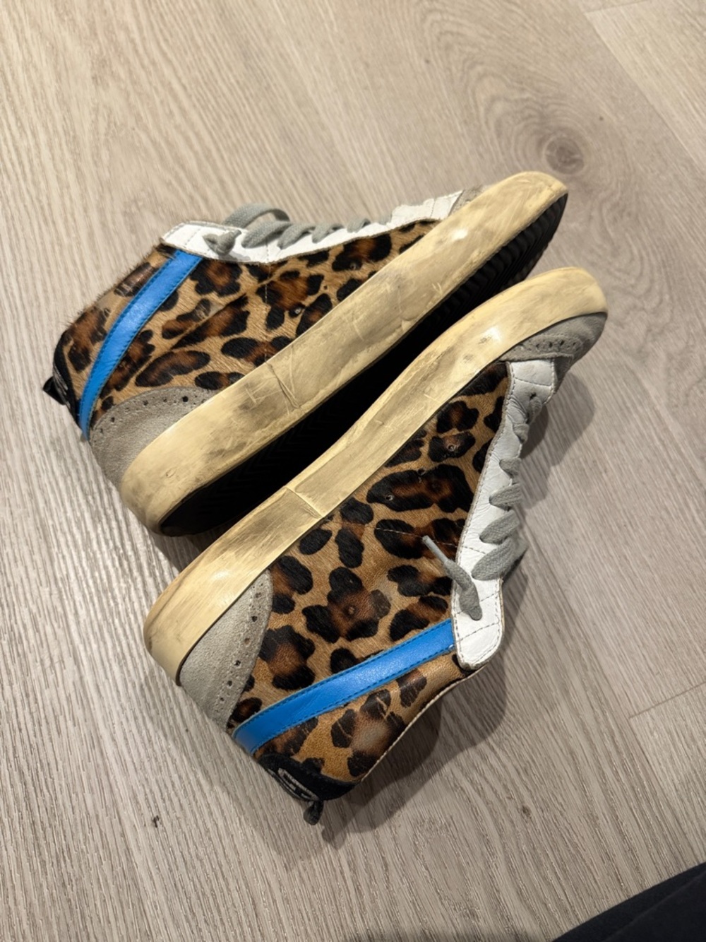 Golden Goose Midstar Leopard Pony Hair Sneakers - Picture 3 of 7